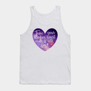 Carrie Fisher - Galaxy Broken Heart Art Tank Top